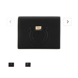 Ferragamo Black Leather Bifold Wallet